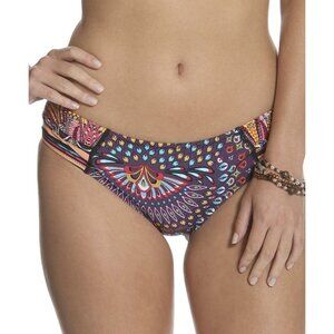 Kuleana Women's Sz X-Small XS Eggplant Purple & Teal Bikini Bottom NEW